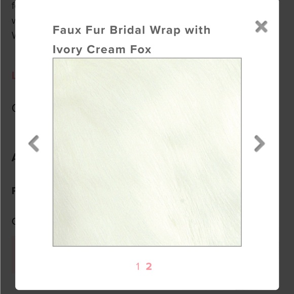 NWT Mariell Faux Fur Bridal Wrap With Ivory Crème Fox - Picture 3 of 11
